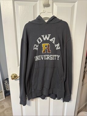 Rowan University Dark Gray Pullover Hoodie Sweatshirt
